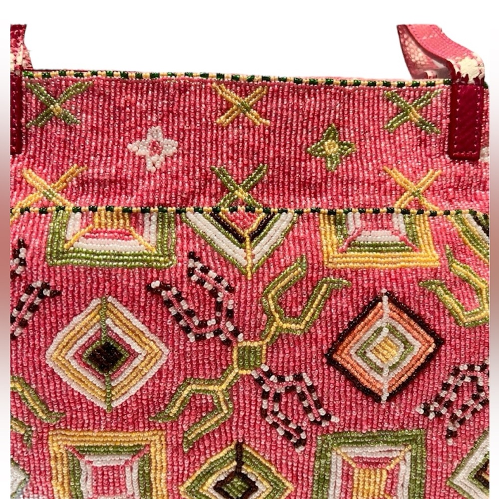 FENDI vintage beaded tote with snake 🐍 skin handles - Picture 6 of 14